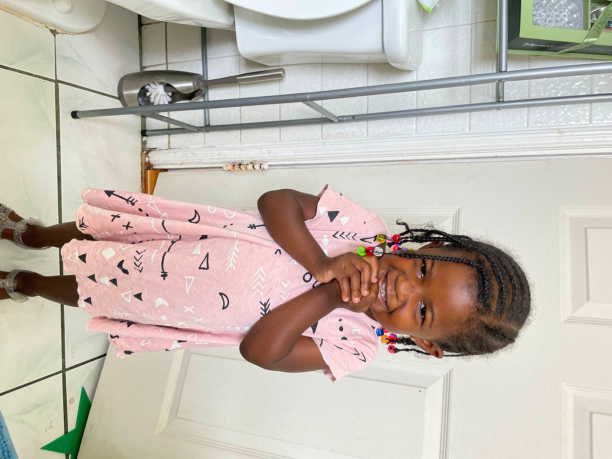 Zariah is registered to the contest to win money with this photo: child, comfort, elbow, fashion_design, flesh, fun, happy, joy, linens, magenta, pattern, peach, person, pink, room, thigh, window, wrist