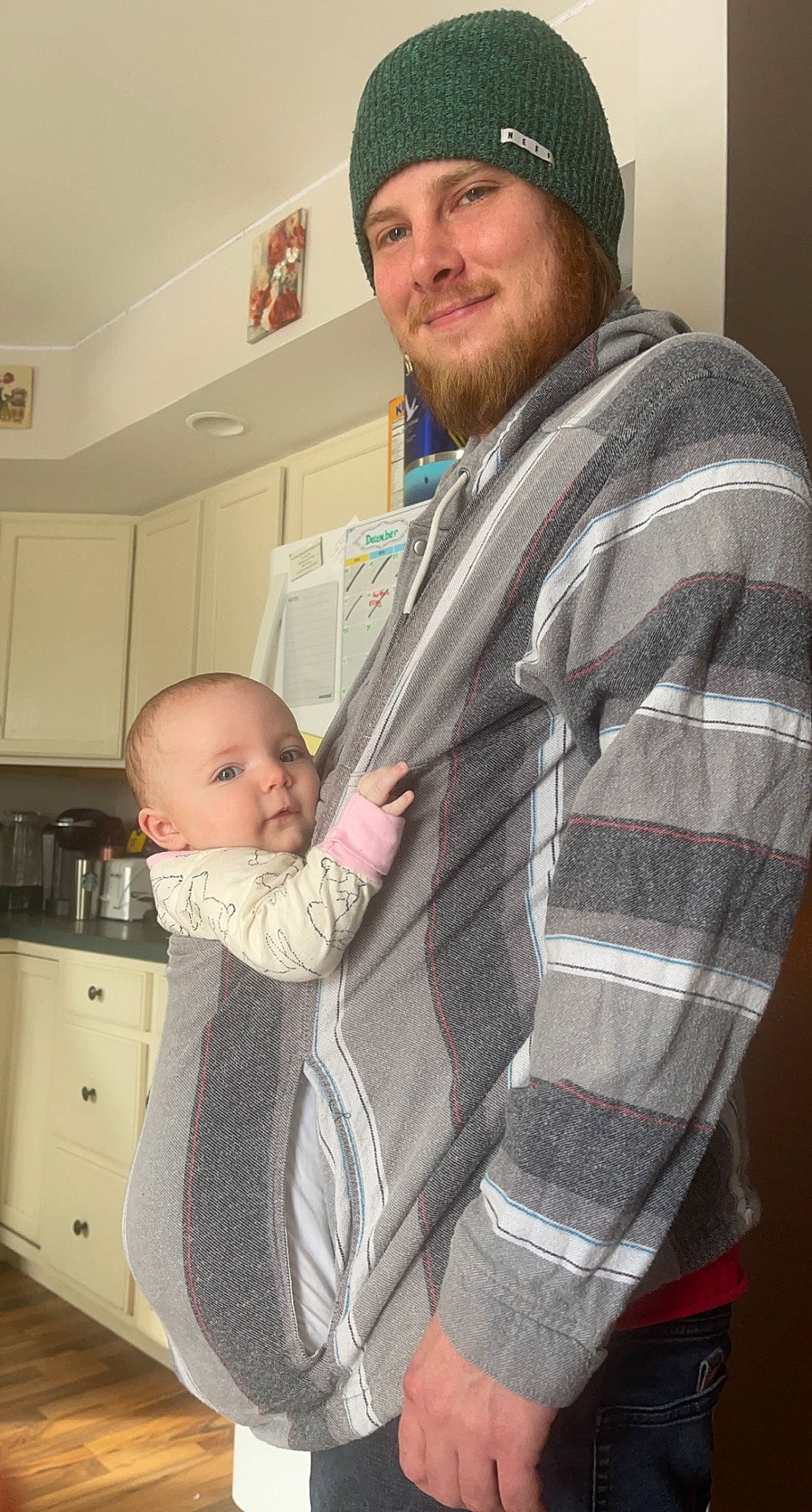 Elena joined the competition — help win amazing prizes! baby, baby_products, baby_toddler_clothing, beard, cabinetry, cap, child, comfort, drawer, facial_hair, fun, headwear, joy, lap, outerwear, person, plaid, room, shoulder, sleeve