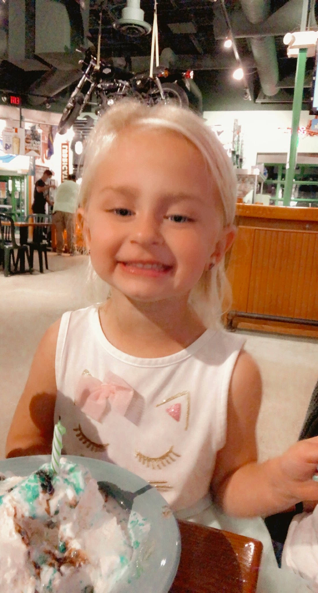 Tegan is registered to the contest to win money with this photo: baby, cake, cake_decorating, child, comfort_food, dessert, eating, facial_expression, food, fun, ice_cream, joy, person, smile, toddler