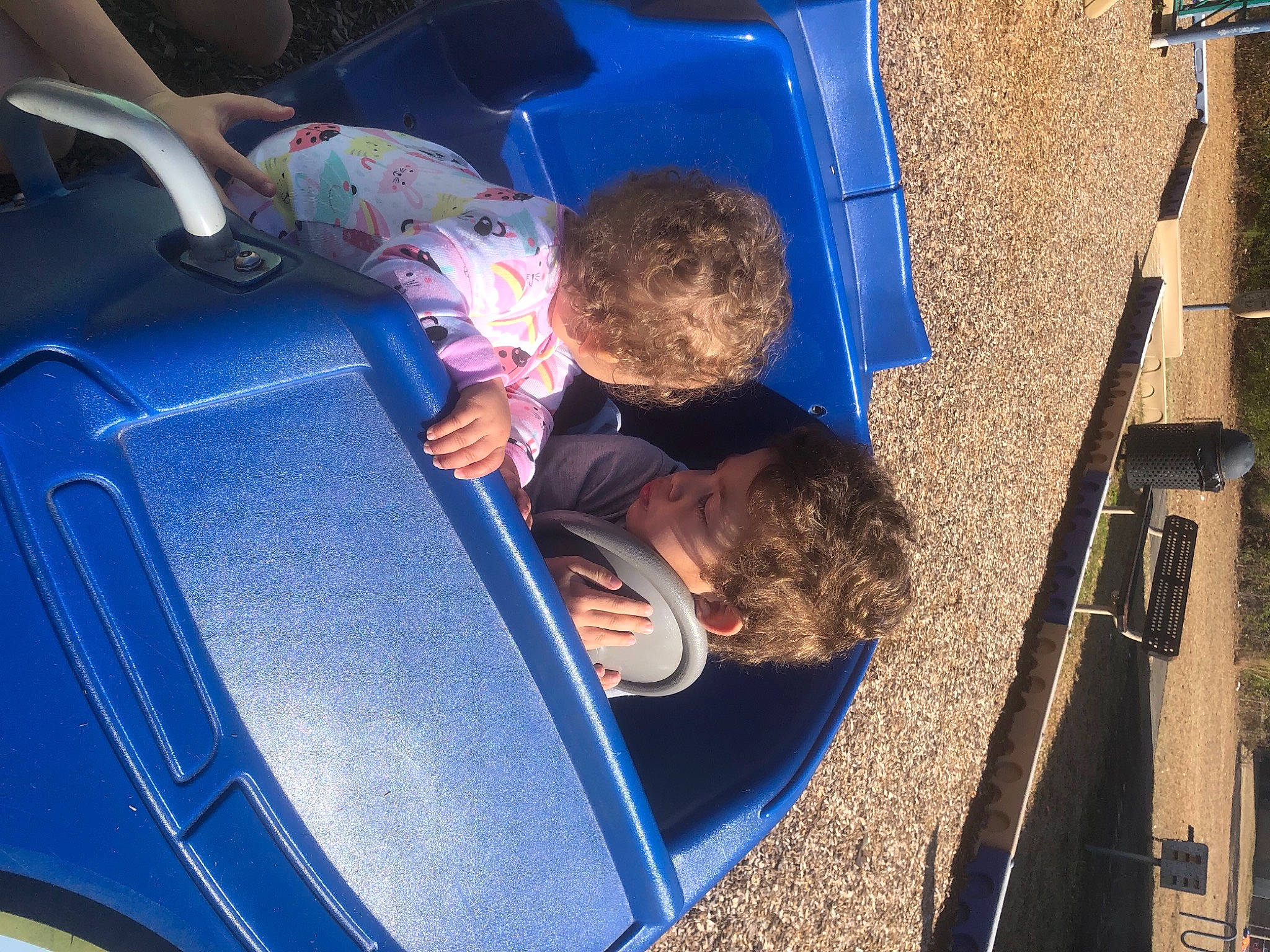 Brionna joined the competition — help win amazing prizes! auto_part, automotive_design, automotive_exterior, automotive_tire, automotive_wheel_system, blue, bumper, electric_blue, family_car, fender, fun, hood, leisure, mode_of_transport, motor_vehicle, person, tire, toddler, trunk, vehicle