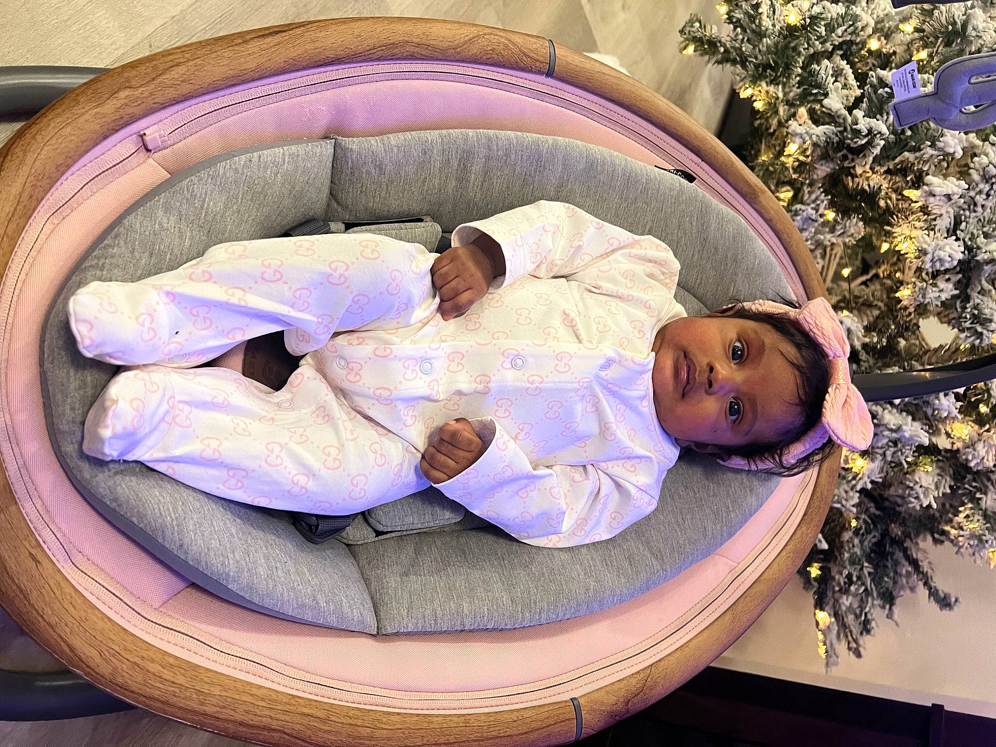 Mila joined the competition — help win amazing prizes! baby, baby_products, baby_safety, baby_sleeping, baby_toddler_clothing, child, circle, comfort, event, fun, happy, leisure, linens, nap, person, plant, purple, room, sitting, toddler