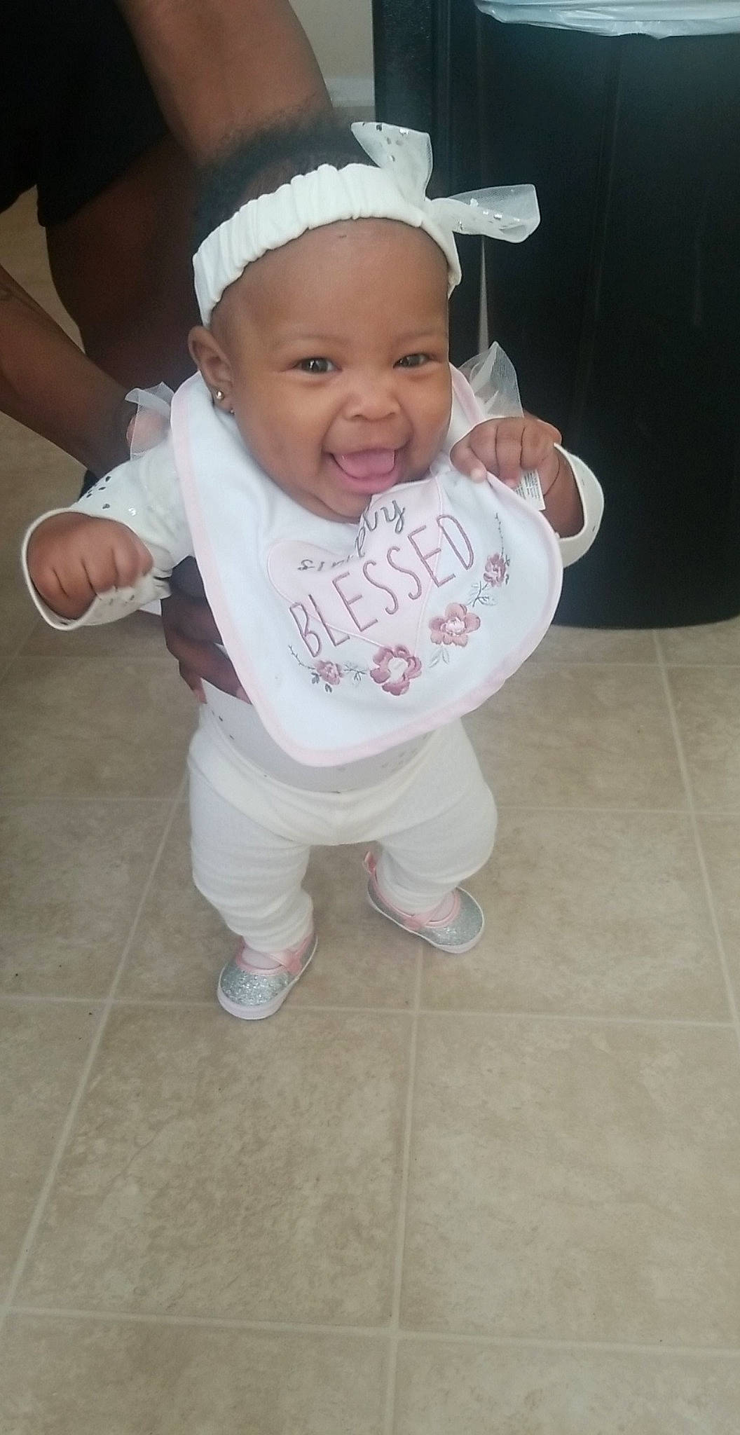 Semariah joined the competition — help win amazing prizes! baby, baby_laughing, baby_products, baby_toddler_clothing, bonnet, child, costume_accessory, eye, facial_expression, hair_accessory, happy, headband, headgear, headpiece, mouth, person, pink, toddler