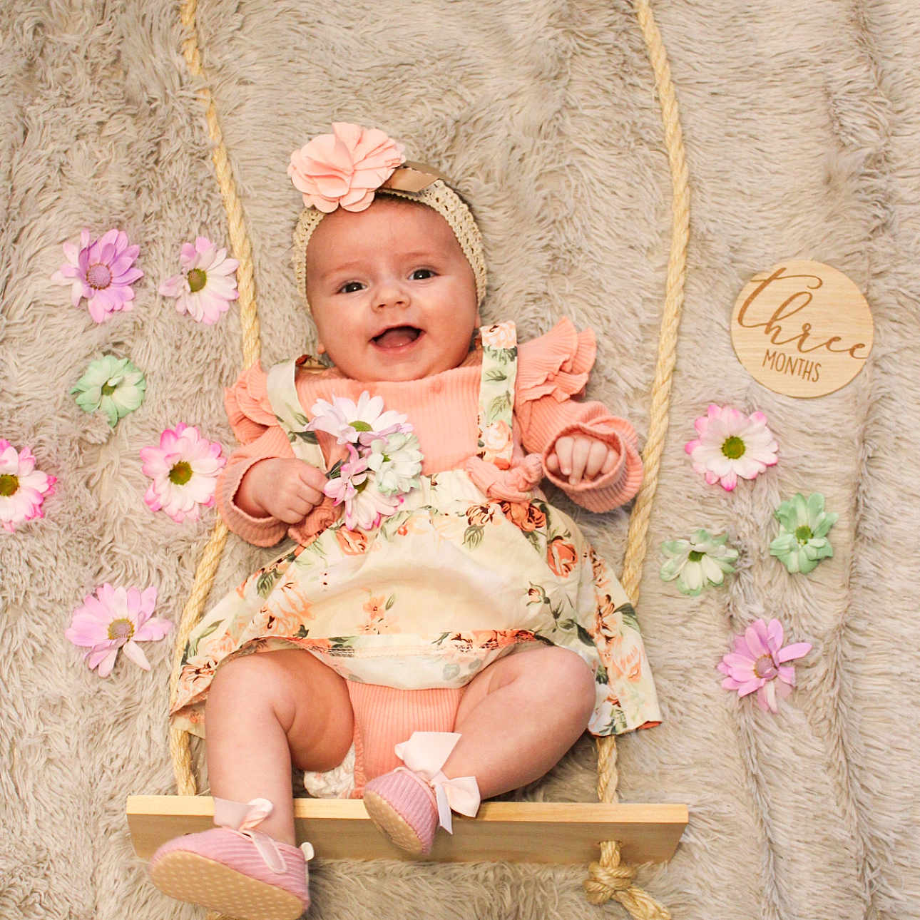 Mahala is registered to the contest to win money with this photo: baby, bed, bonnet, clothing, costume, dress, face, flower, footwear, furniture, hat, head, newborn, person, photography, plant, portrait, shoe, sitting, toy