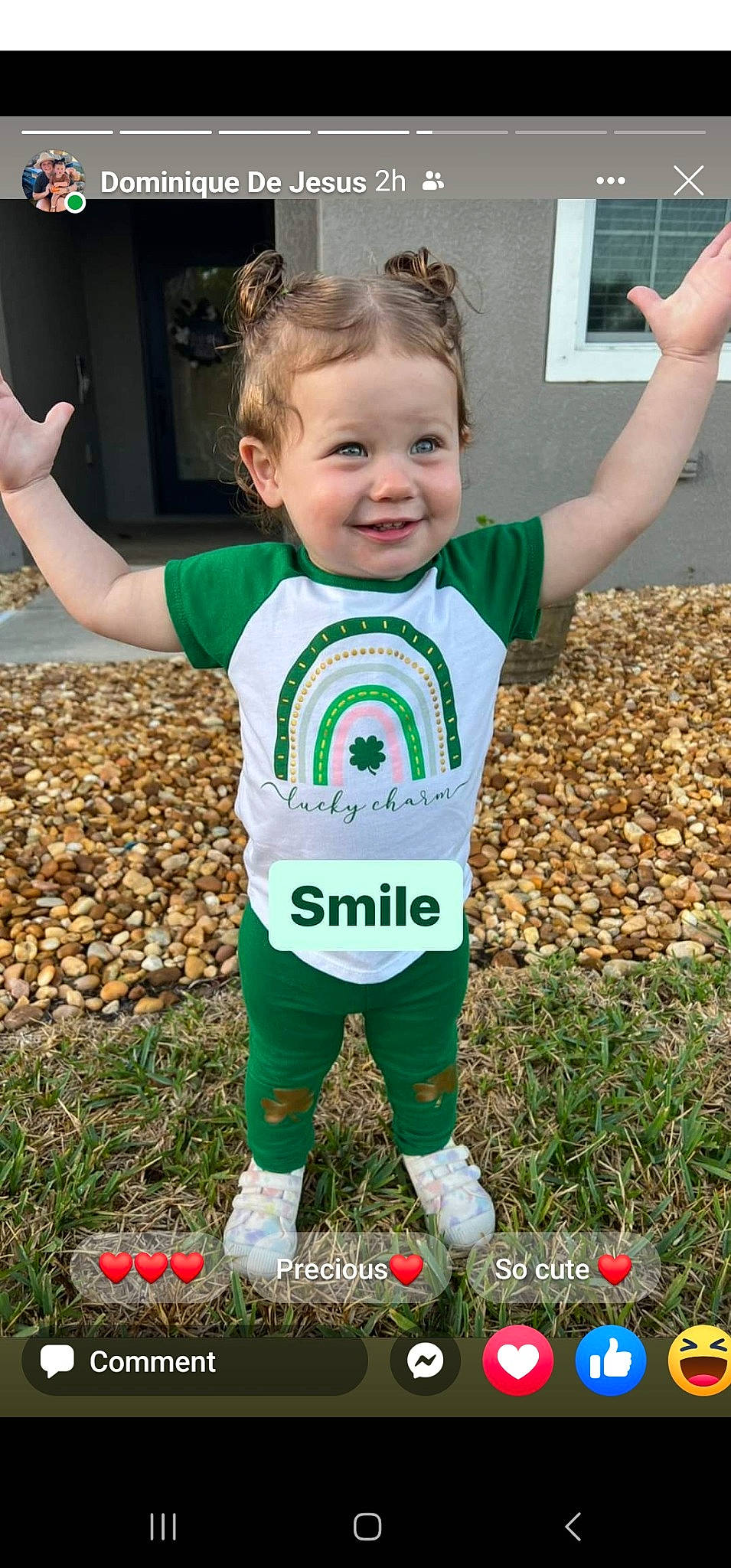 Devyn is registered to the contest to win money with this photo: active_pants, baby, baby_toddler_clothing, child, face, grass, happy, holiday, jersey, joy, pattern, people_in_nature, person, recreation, sleeve, smile, soil, sportswear, sweatpant, t_shirt