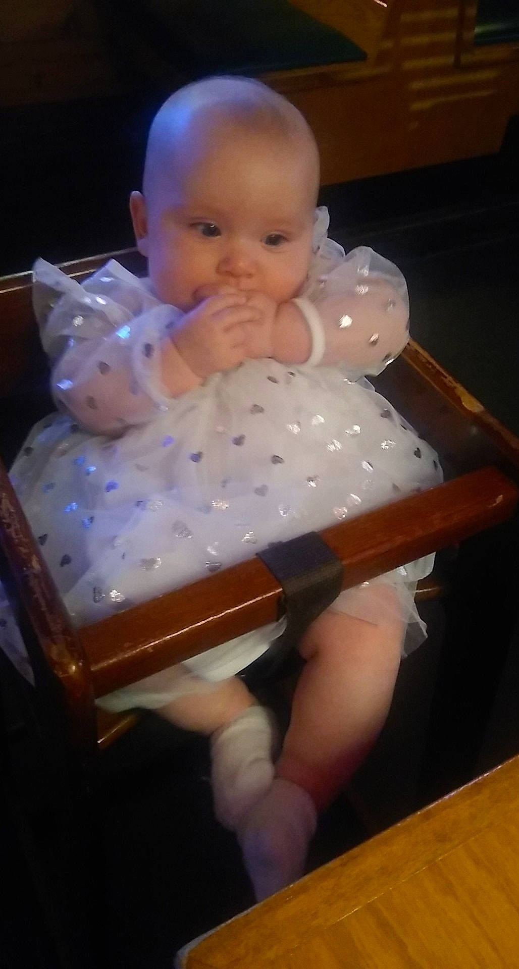 Kelsea joined the competition — help win amazing prizes! baby, baby_products, baby_toddler_clothing, chair, cheek, child, comfort, dress, event, foot, fun, human_leg, iris, nail, person, sitting, skin, thigh, thumb, toddler