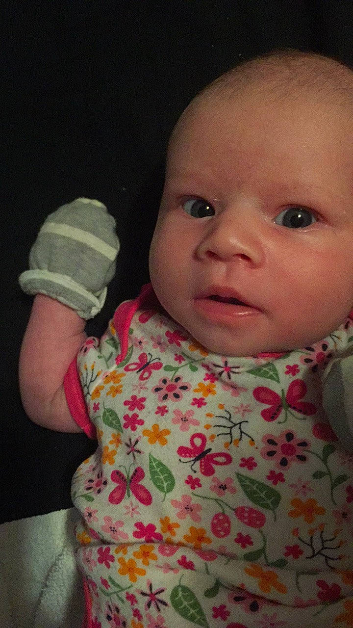 Kensleigh joined the competition — help win amazing prizes! cheek, child, eye, face, forehead, girl, head, infant, iris, lip, nose, person, pink, product, skin, smile, toddler