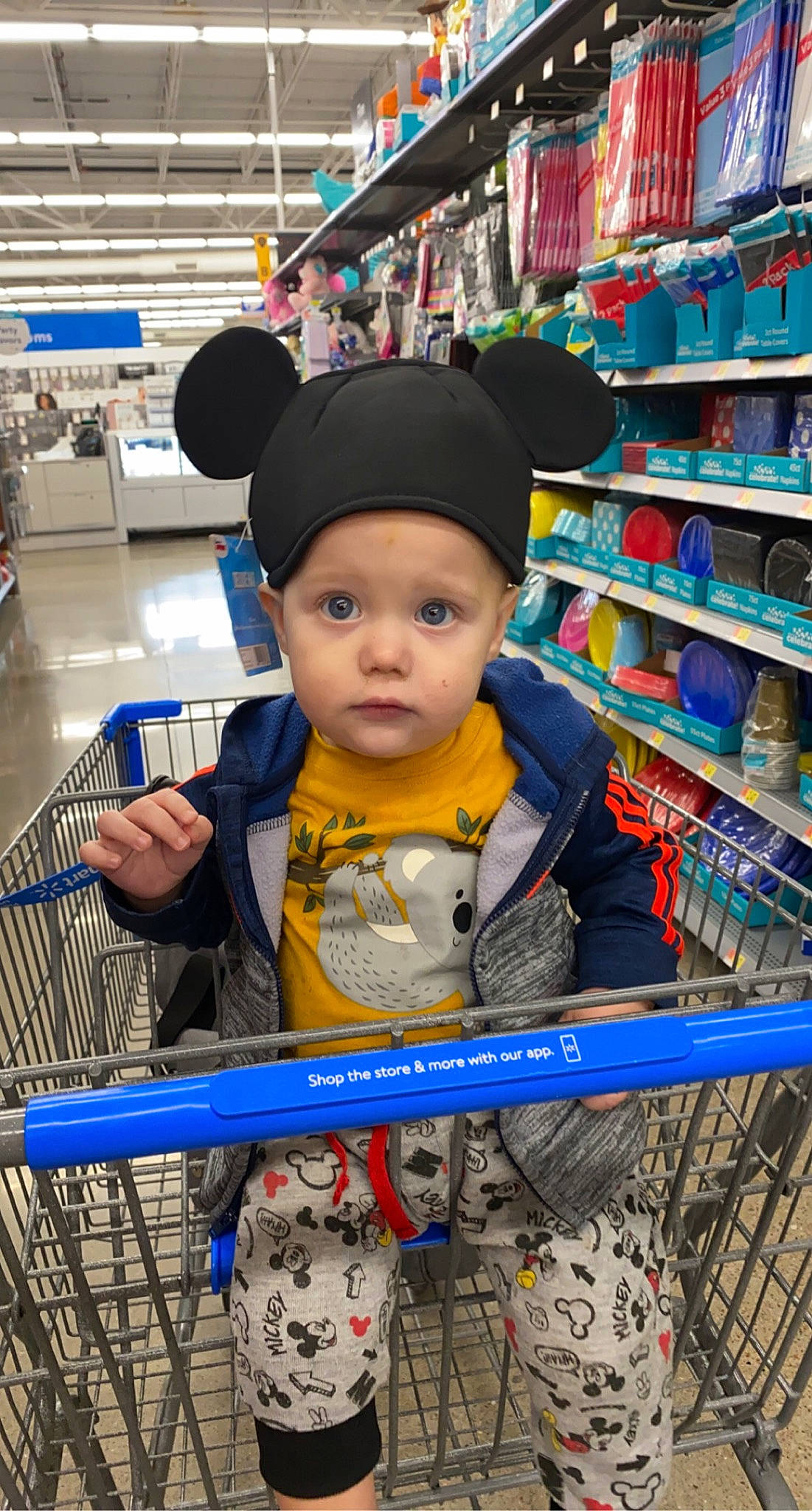 Karsen joined the competition — help win amazing prizes! baby, baby_products, baby_safety, baby_toddler_clothing, baseball_cap, business, cap, cart, convenience_store, customer, grocery_store, headwear, hoodie, market, marketplace, person, retail, service, shopping, shopping_cart
