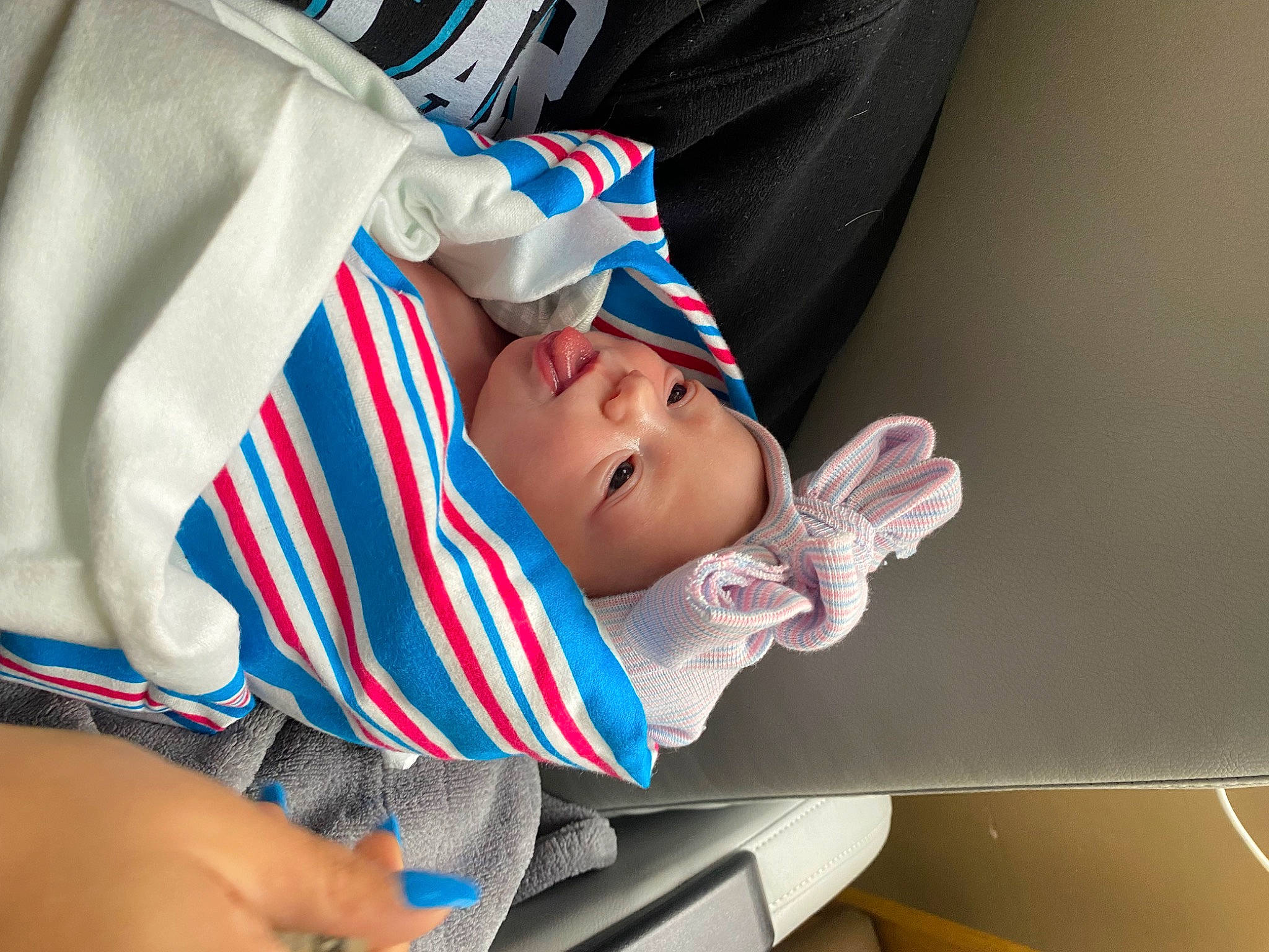 Lilianna joined the competition — help win amazing prizes! baby, baby_products, baby_safety, baby_toddler_clothing, child, comfort, dress, elbow, electric_blue, event, hat, headwear, health_care, medical_procedure, person, room, service, toddler