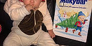 Hunter-lee joined the competition — help win amazing prizes! baby, book, clothing, couch, cushion, cutlery, face, food, furniture, head, homedecor, pants, person, photography, plush, portrait, publication, sitting, spoon, toy