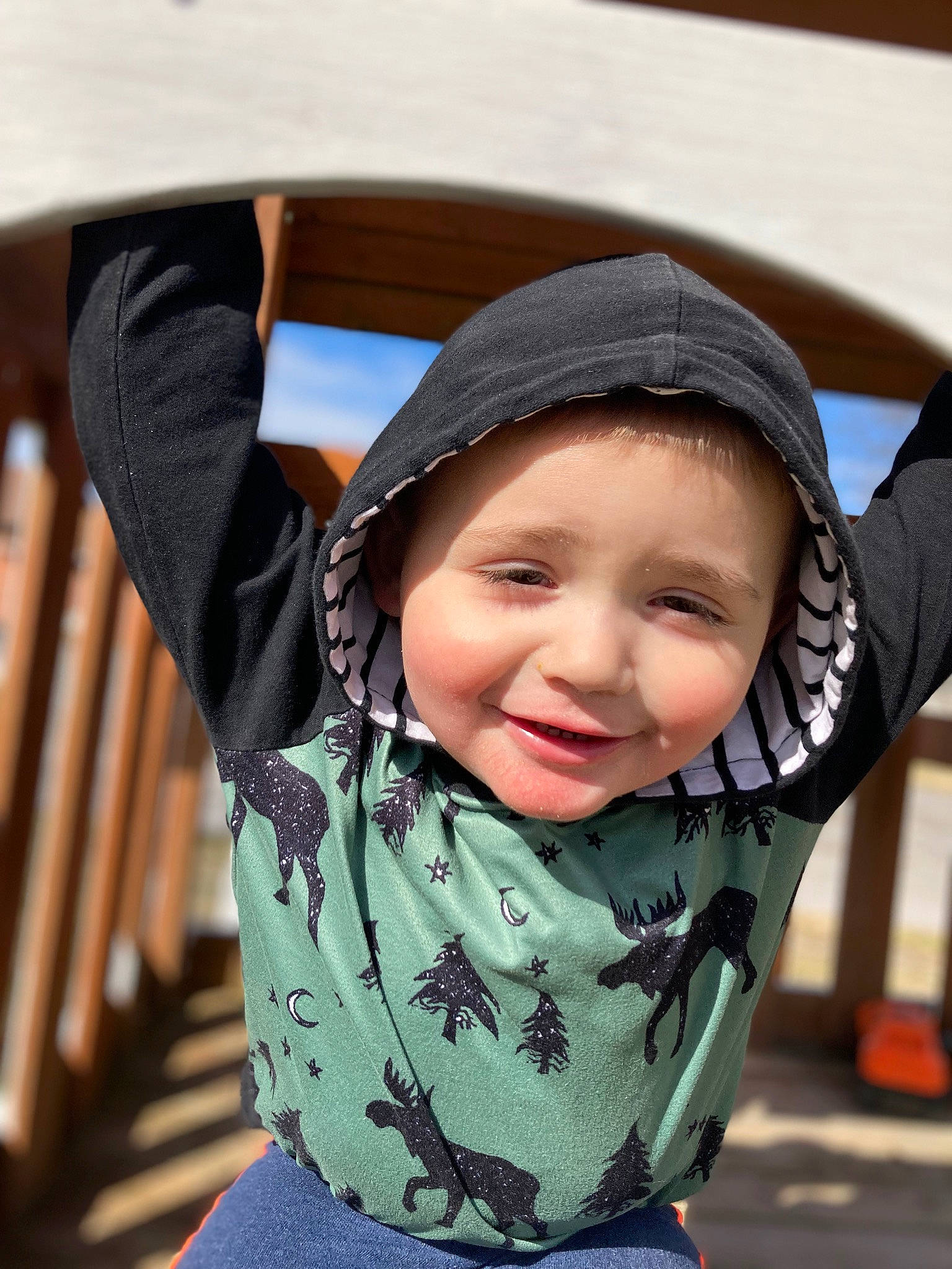 Zane joined the competition — help win amazing prizes! baby, baby_products, baby_toddler_clothing, cap, child, facial_expression, gesture, happy, hat, headwear, jacket, leisure, lip, people_in_nature, person, recreation, skin, sleeve, smile, toddler