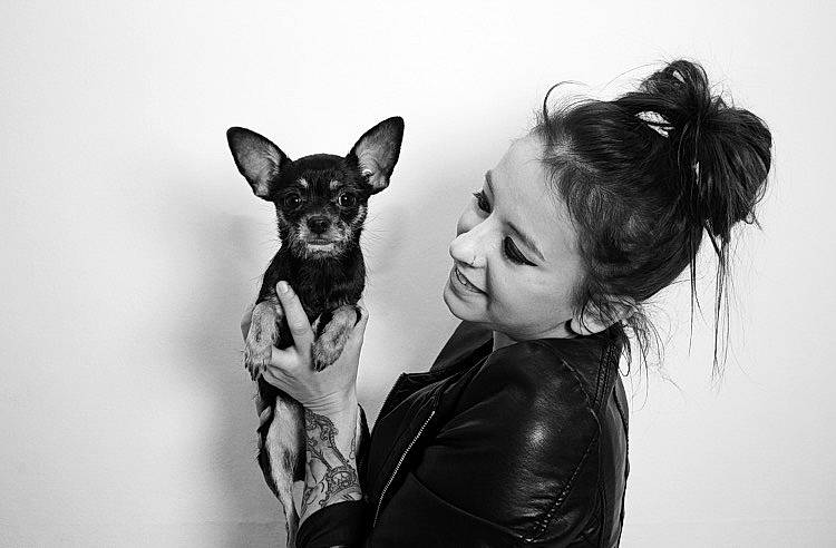 Laya a rejoint le concours — aidez-le/la à gagner de superbes lots ! black, black_and_white, canidae, carnivore, chihuahua, companion_dog, dog, dog_breed, ear, joint, monochrome, neck, organ, photography, snout, standing, style, toy_dog, white