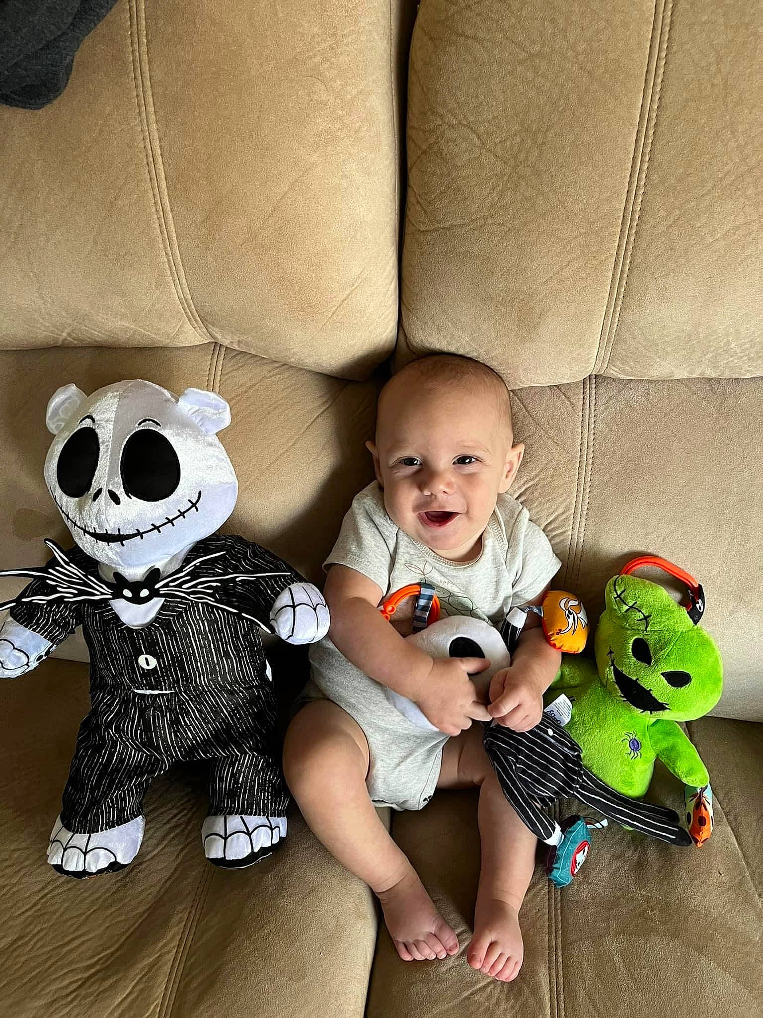 Kolton joined the competition — help win amazing prizes! baby, baby_toddler_clothing, child, comfort, costume_hat, eye, fun, happy, hat, head, mammal, pattern, person, sitting, skull, smile, stuffed_toy, t_shirt, toddler, toy