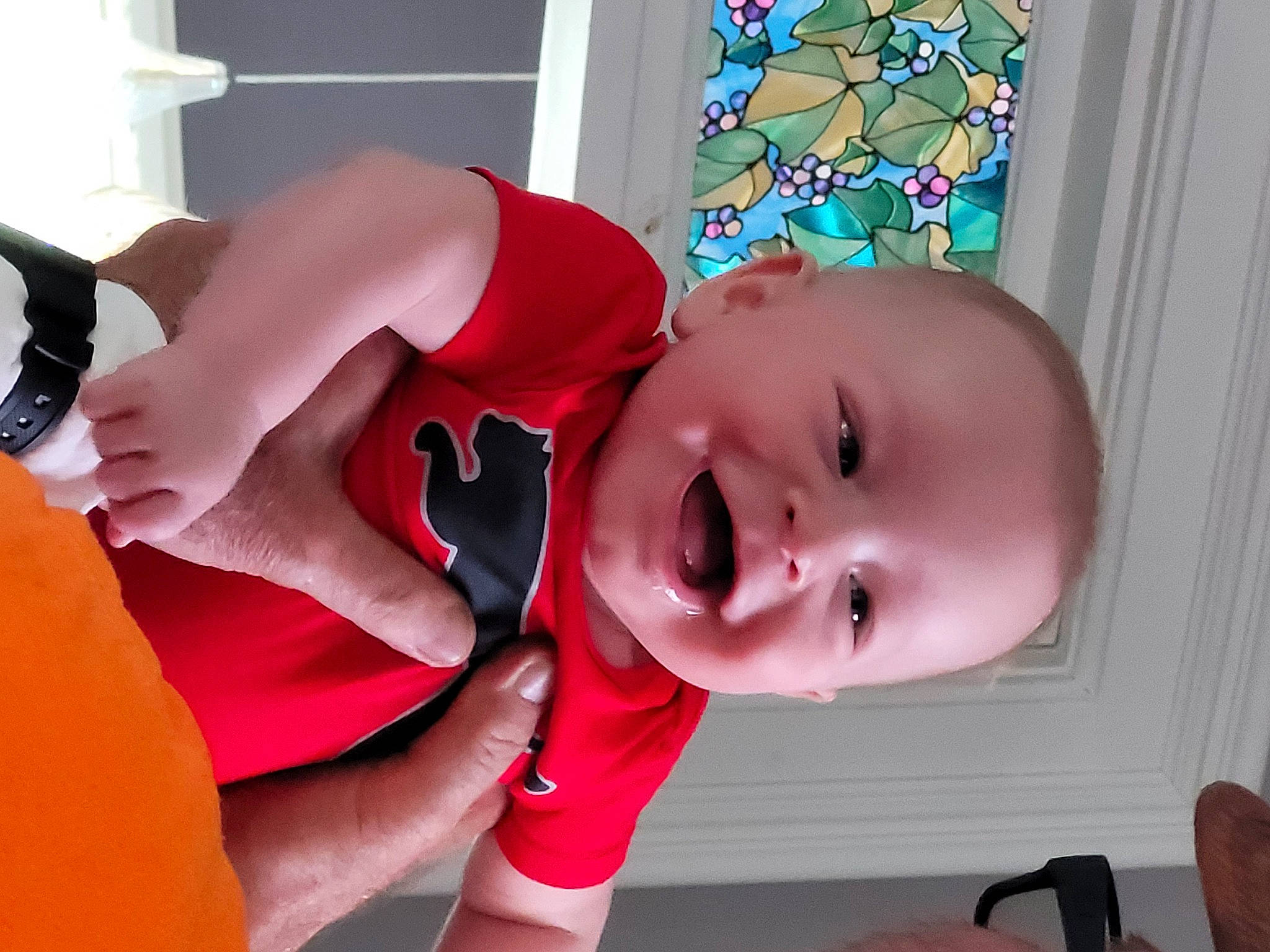 Adam joined the competition — help win amazing prizes! baby, baby_products, baby_toddler_clothing, cheek, child, elbow, eye, finger, fun, happy, magenta, mouth, neck, nose, person, pink, room, smile, thumb, toddler