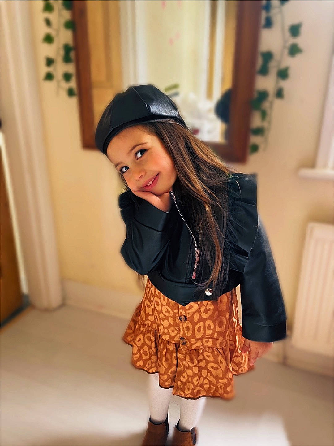 Jacqueline joined the competition — help win amazing prizes! black_hair, clothing, collar, dress, face, fashion, fashion_design, hat, head, headwear, jacket, jeans, joy, knee, neck, outerwear, person, shoe, shorts, sleeve