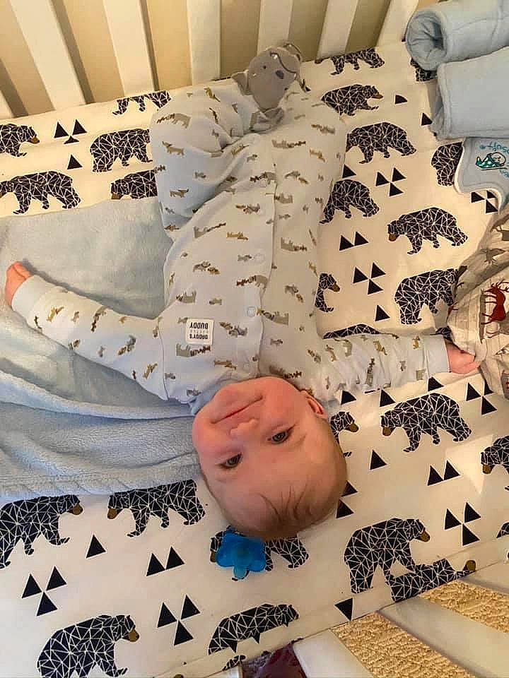 Brantley joined the competition — help win amazing prizes! baby, bed, bed_sheet, bedroom, child, furniture, interior_design, joy, linens, person, product, room, textile, toy