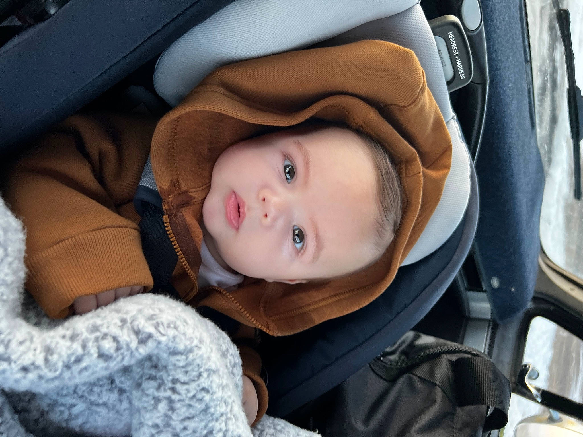 Brecken joined the competition — help win amazing prizes! auto_part, automotive_design, baby, baby_carriage, baby_products, car_seat, cheek, child, comfort, family_car, hat, luxury_vehicle, person, personal_luxury_car, sitting, smile, toddler, tree, vehicle_door, window