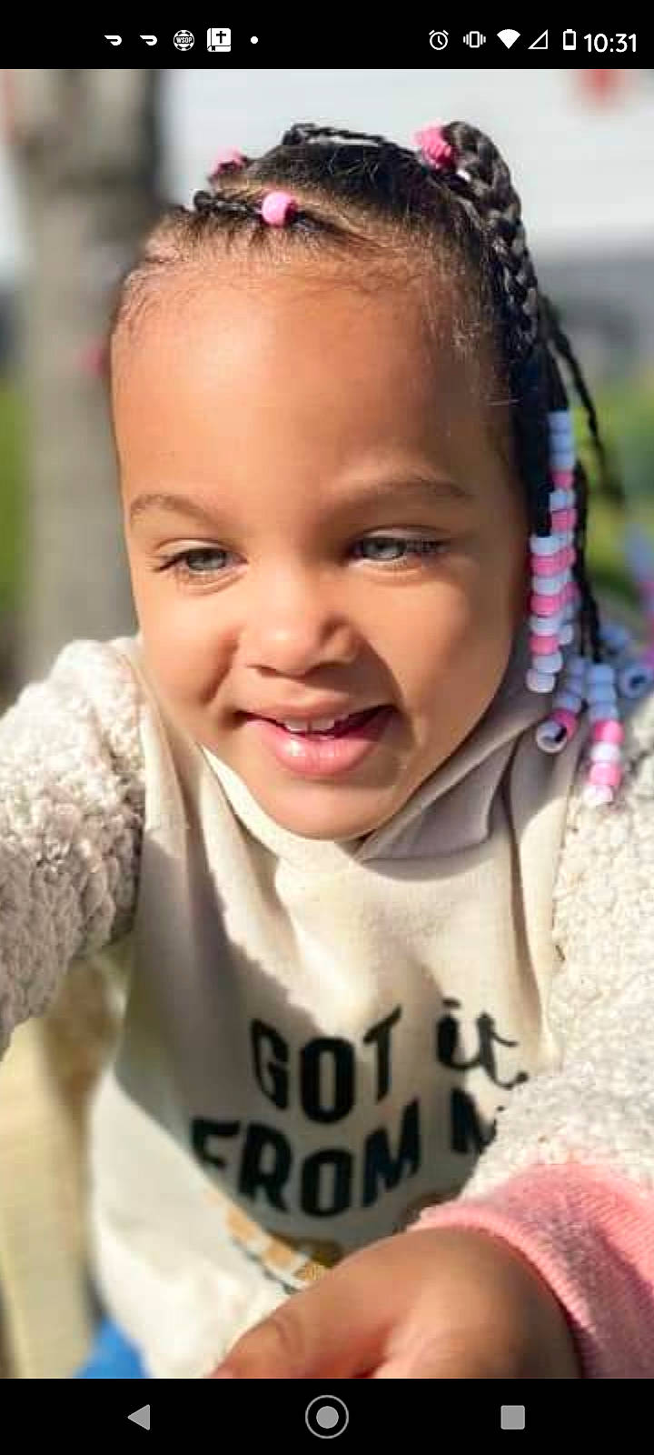 Aniyah is registered to the contest to win money with this photo: cool, eye, eyebrow, facial_expression, gesture, grass, hair, happy, head, iris, jacket, joy, lip, neck, nose, organ, person, plant, skin, sleeve