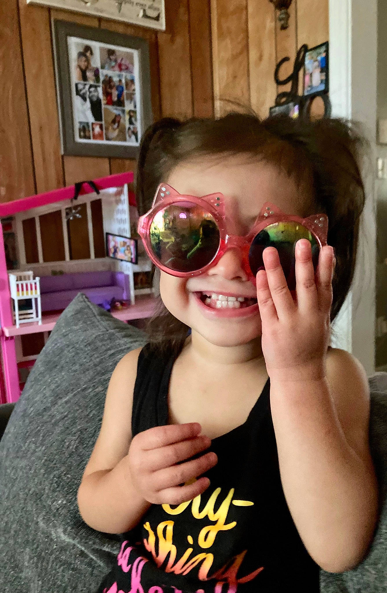 Evelyn joined the competition — help win amazing prizes! arm, cheek, chin, eyebrow, eyelash, eyewear, finger, glasses, goggles, hand, happy, iris, joy, lip, mouth, nose, person, pink, skin, smile