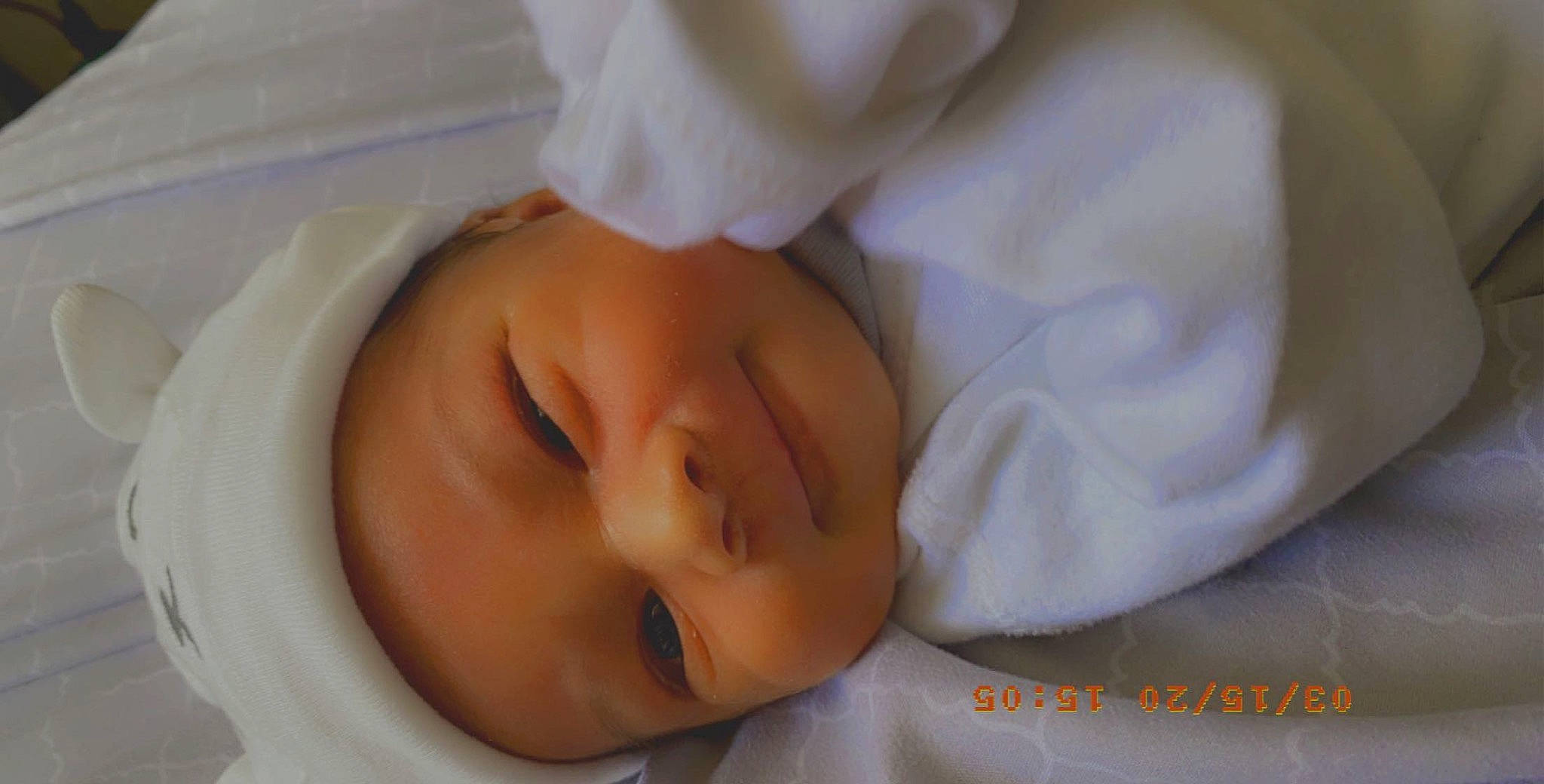 Julien joined the competition — help win amazing prizes! baby, bedtime, cheek, child, headwear, lip, mouth, nose, person, skin, toddler