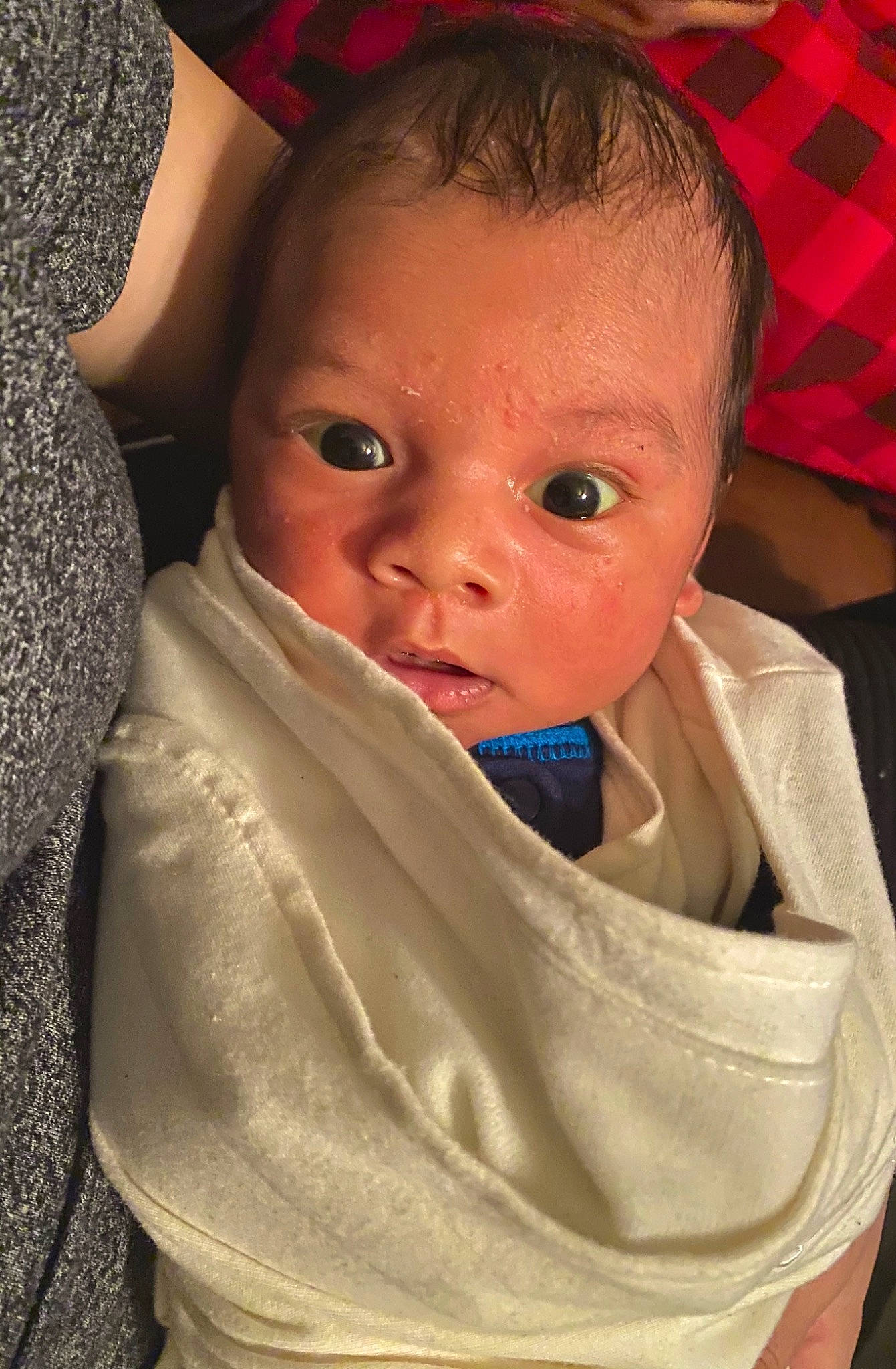 Julien is registered to the contest to win money with this photo: baby, cheek, child, chin, eye, face, forehead, head, iris, lip, mouth, nose, person, skin, toddler