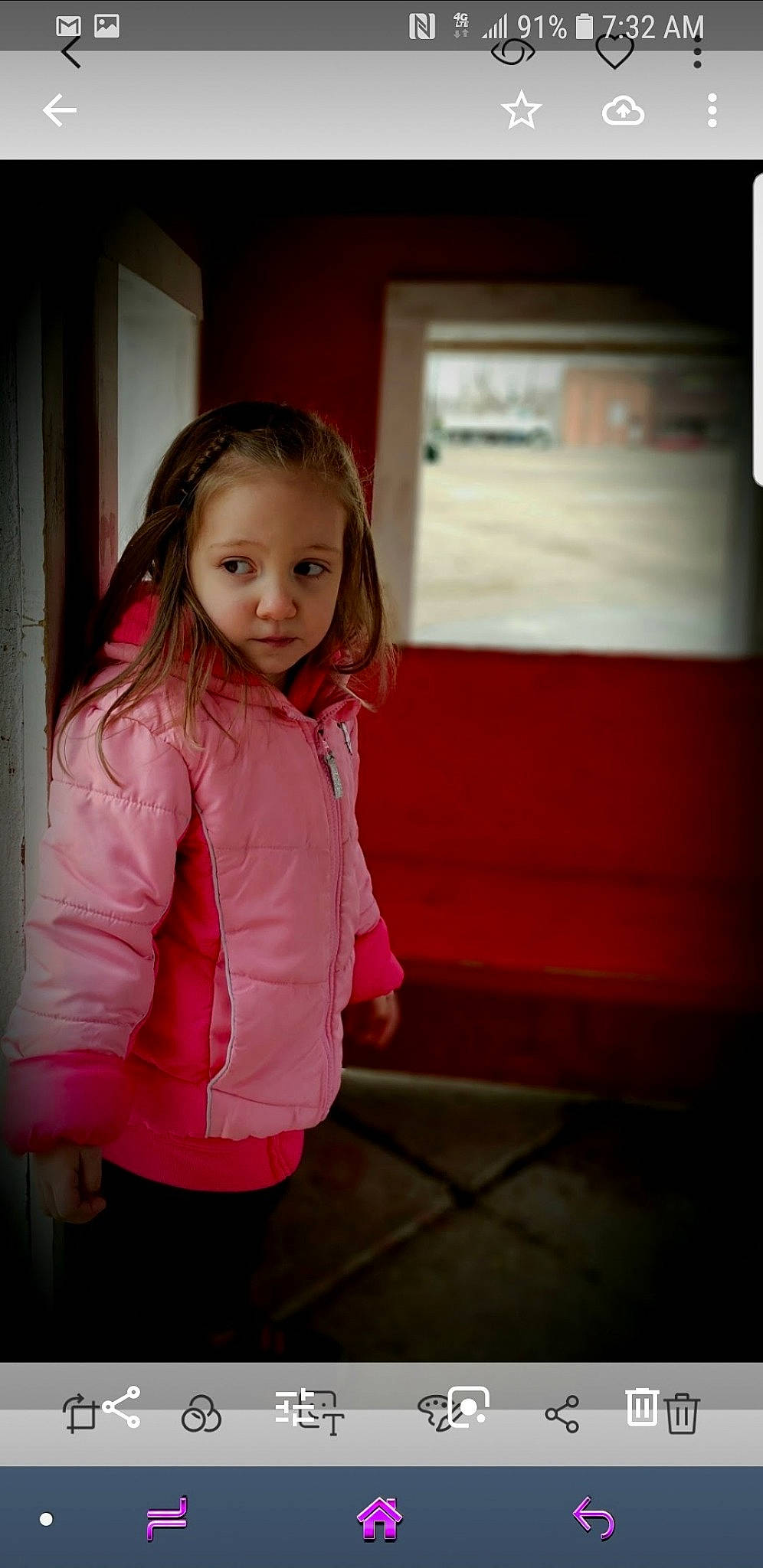 Taelynn is registered to the contest to win money with this photo: beauty, cheek, child, child_model, eye, fun, lady, long_hair, outerwear, person, photograph, photography, pink, portrait, red, sitting, skin, smile, snapshot, standing