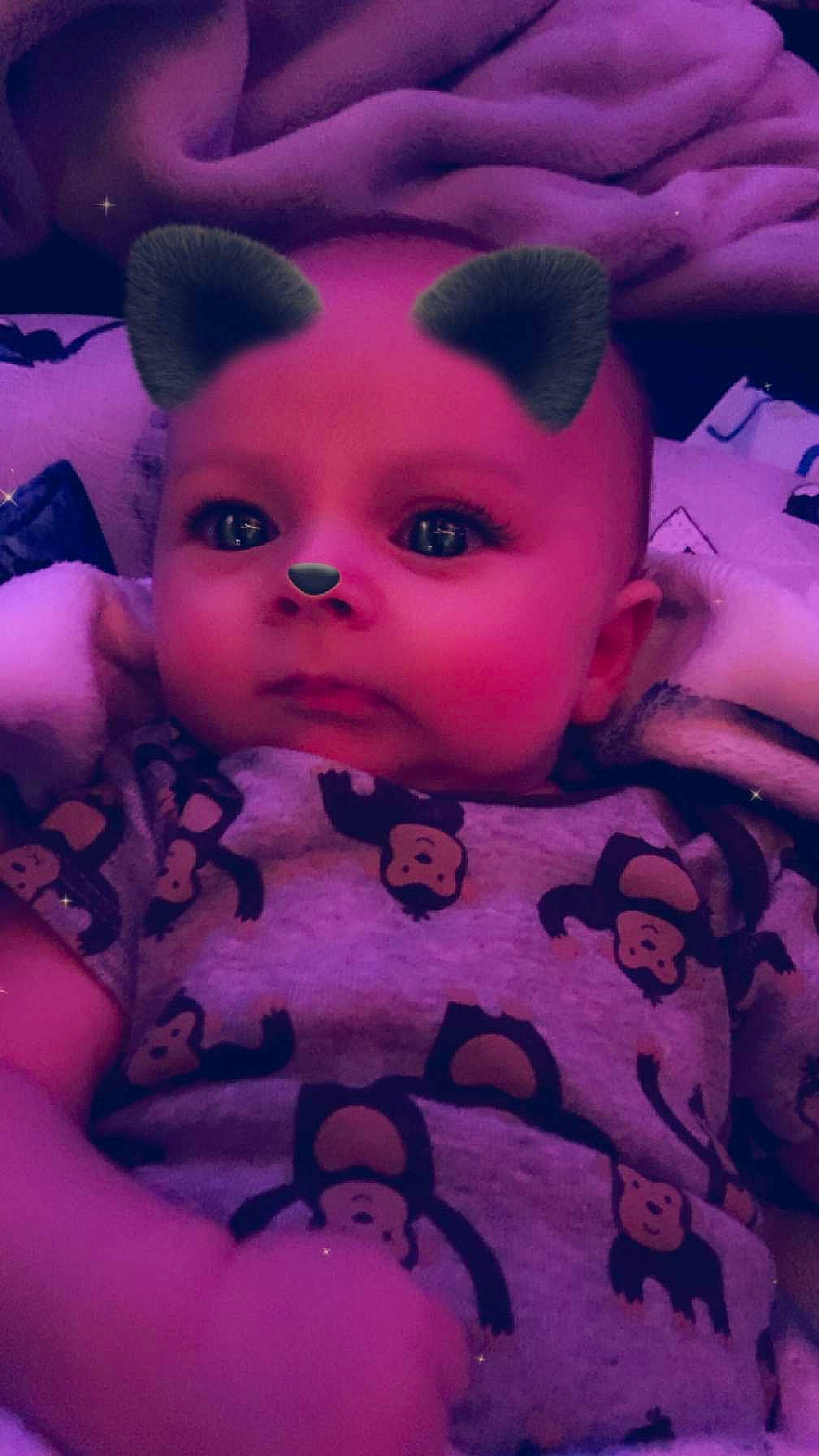 Colton joined the competition — help win amazing prizes! baby_toddler_clothing, cheek, cool, ear, eye, eyebrow, eyelash, happy, human_body, iris, lip, magenta, mouth, nose, person, pink, purple, skin, sleeve, toy