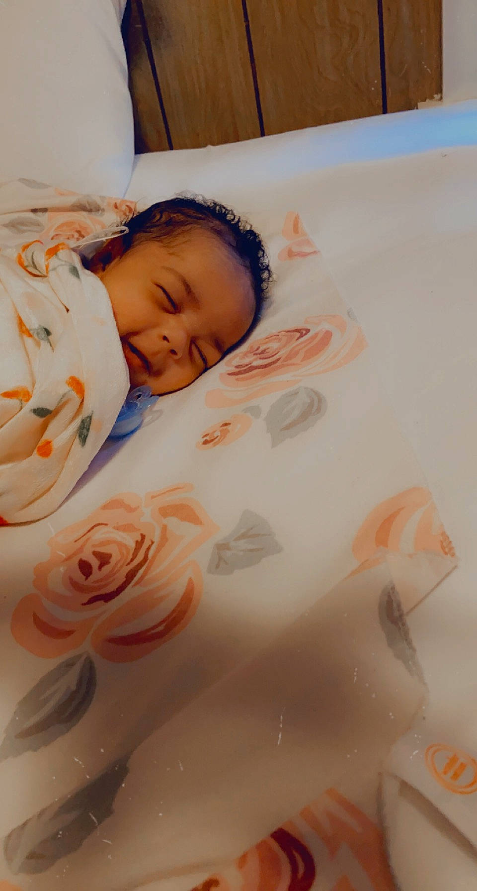 Jazmin joined the competition — help win amazing prizes! baby, baby_sleeping, baby_toddler_clothing, bedtime, cheek, child, comfort, eyebrow, finger, flower, happy, headgear, linens, lip, peach, person, petal, rose, skin, smile