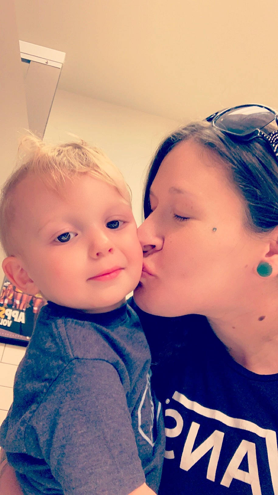 Kyler joined the competition — help win amazing prizes! cheek, chin, ear, eyebrow, eyelash, forehead, gesture, happy, human_body, iris, jaw, kiss, lip, mouth, neck, nose, person, selfie, skin, t_shirt