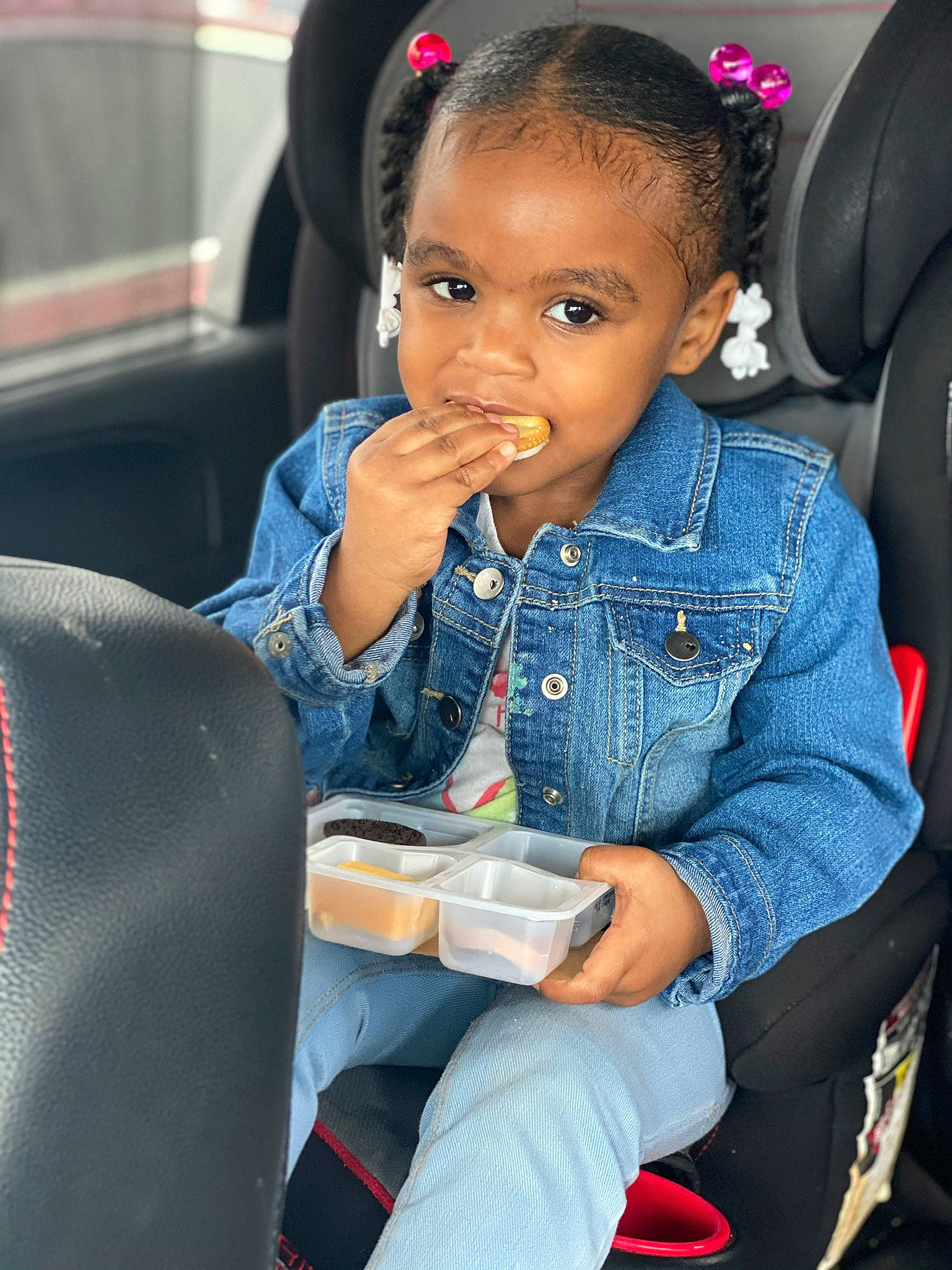 Jordan Reign joined the competition — help win amazing prizes! auto_part, automotive_design, automotive_wheel_system, black_hair, car_seat, child, electric_blue, face, fun, hair, hairstyle, head, motor_vehicle, people, person, skin, steering_wheel, tire, toddler, vehicle_door