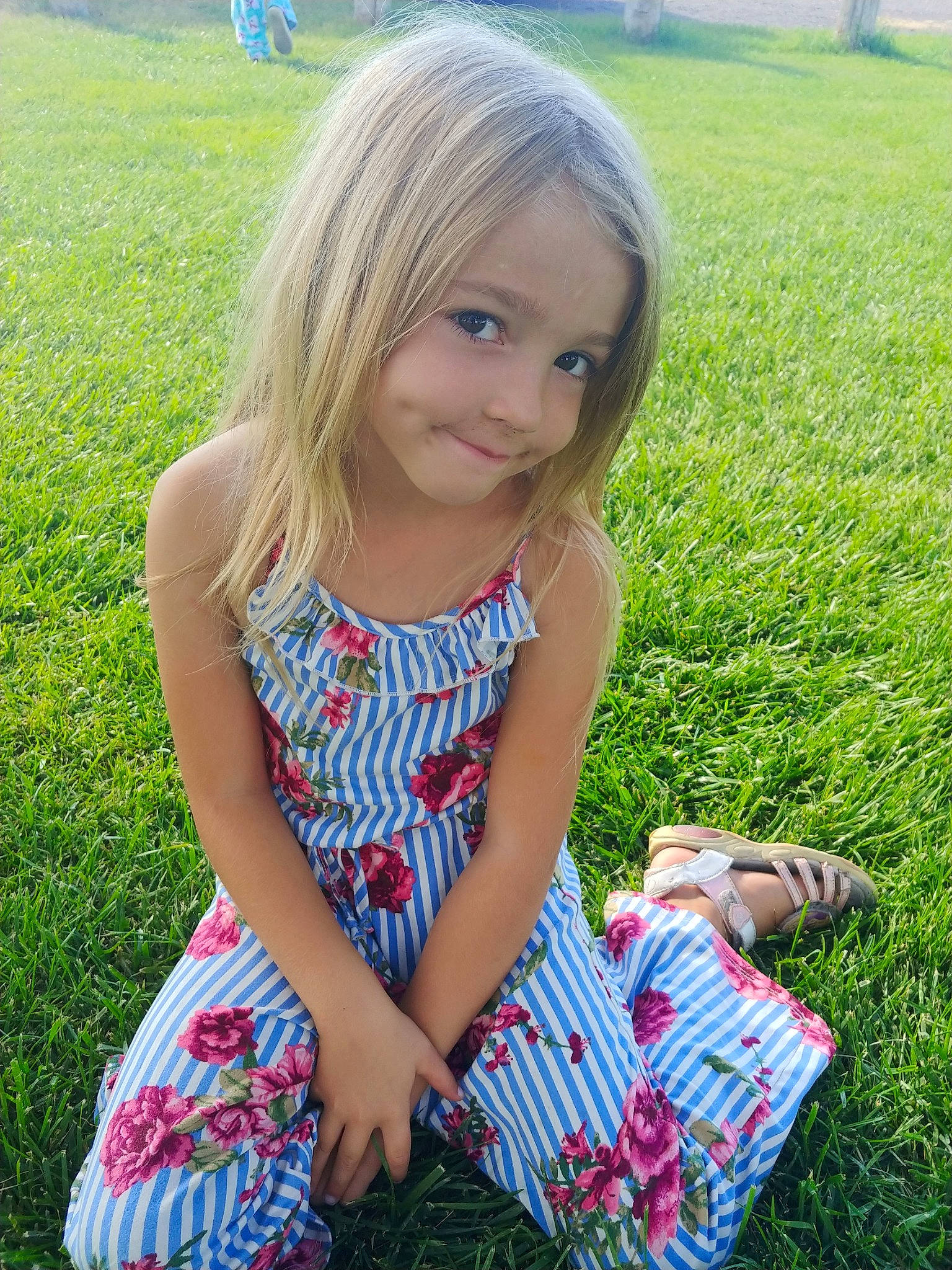 Ashtyn is registered to the contest to win money with this photo: beauty, blond, child, child_model, dress, grass, grass_family, hair, joy, long_hair, meadow, pattern, people_in_nature, person, photography, plant, sitting, smile, spring, summer