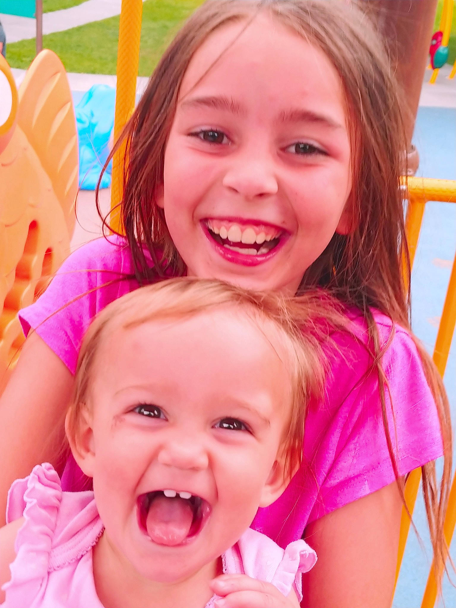 Akiyah joined the competition — help win amazing prizes! baby, child, daughter, face, facial_expression, fun, happy, joy, laugh, mother, mouth, organ, person, pink, play, skin, smile, summer, toddler, tongue