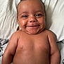 Malaina joined the competition — help win amazing prizes! baby, blanket, cheeks, child, chubby, closeup, cute, diaper, eyes, face, happy, human, indoors, infant, lying_down, one_person, portrait, skin, smiling, toddler