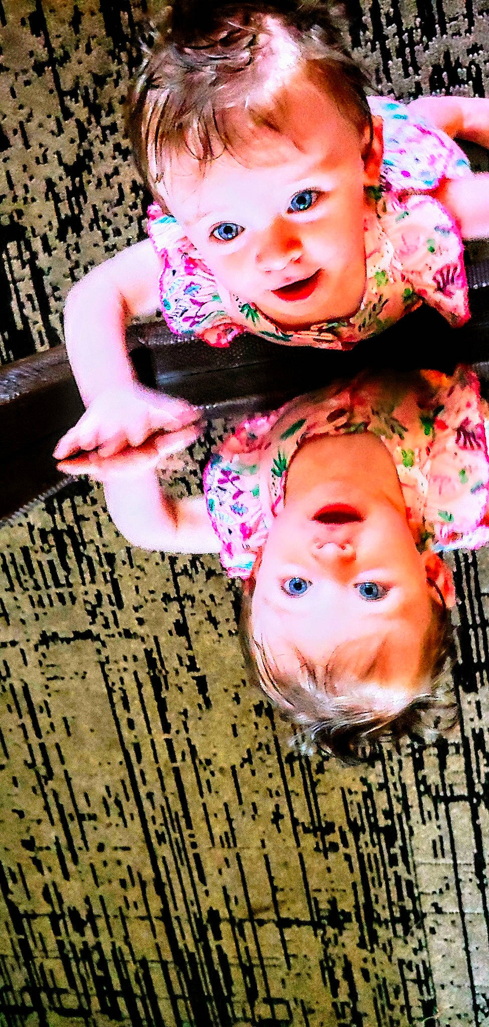 Rhea joined the competition — help win amazing prizes! baby, baby_toddler_clothing, cheek, chin, clothing, eye, face, green, happy, head, iris, lip, mouth, nose, organ, person, photograph, pink, product, skin