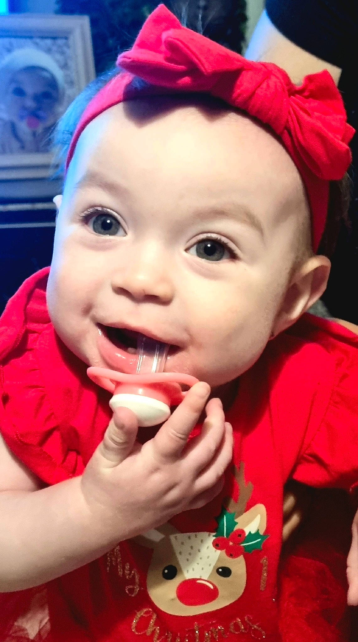 Kayla joined the competition — help win amazing prizes! cap, cheek, child, eyelash, face, finger, fun, gesture, hand, happy, lip, mouth, nose, person, pink, red, skin, smile, sweetness, thumb