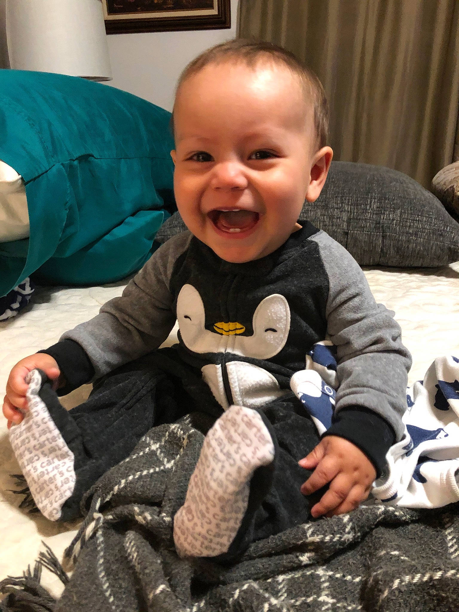 Cesar joined the competition — help win amazing prizes! baby, cheek, child, person, sitting, skin, smile, toddler