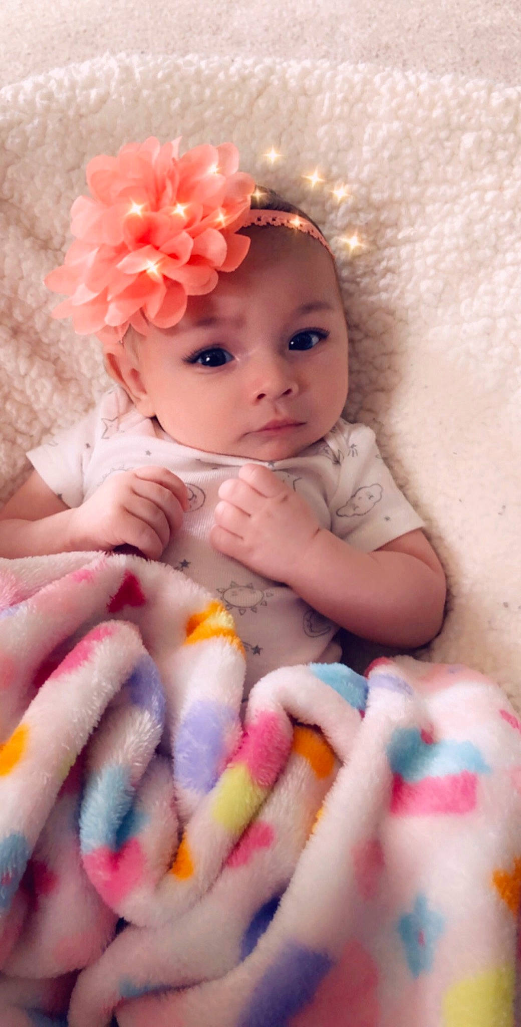 Karra joined the competition — help win amazing prizes! baby, baby_products, cheek, child, eye, face, finger, hair_accessory, hand, headband, headgear, headwear, iris, lip, person, pink, product, skin, textile, toddler