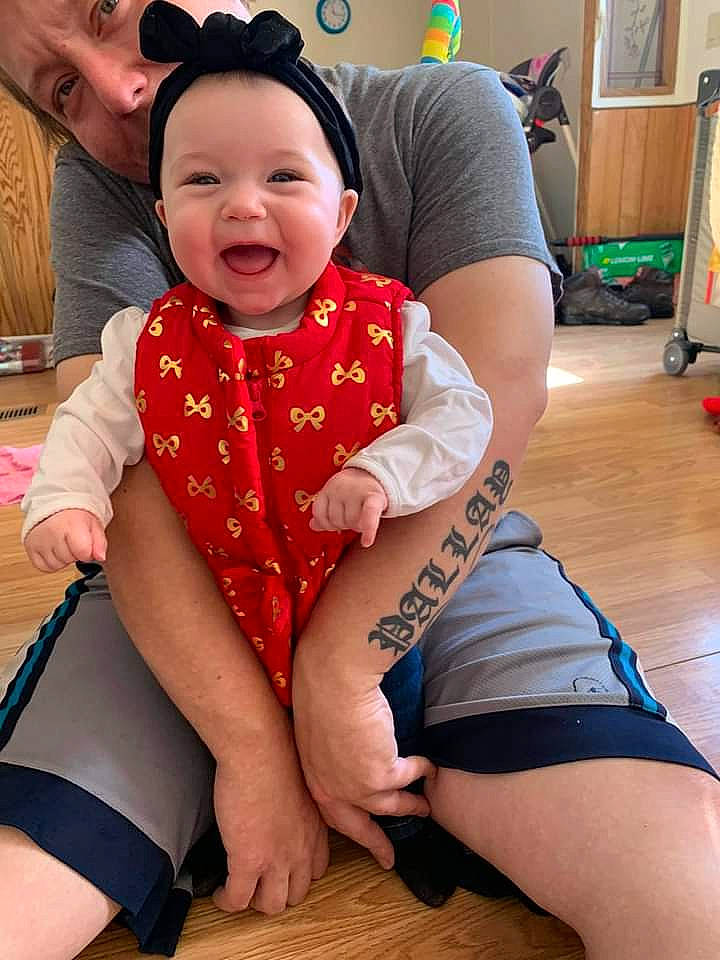 Amara joined the competition — help win amazing prizes! abdomen, baby, baby_toddler_clothing, comfort, elbow, finger, happy, human_leg, joint, knee, lap, mouth, person, picture_frame, shoulder, sleeve, smile, t_shirt, thigh, toddler