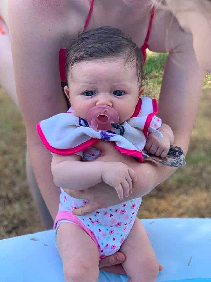Blakely is registered to the contest to win money with this photo: abdomen, baby, baby_products, baby_toddler_clothing, child, fun, leg, person, pink, product, skin, summer, thigh, toddler, vacation