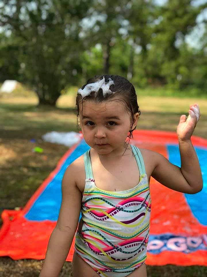 Allyson is registered to the contest to win money with this photo: child, fun, leisure, person, play, recreation, smile, summer, toddler, vacation, water