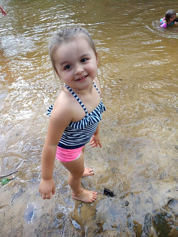Allyson joined the competition — help win amazing prizes! baby, bathing, child, face, facial_expression, fun, happy, joy, leisure, person, play, recreation, smile, summer, swimwear, toddler, vacation, water