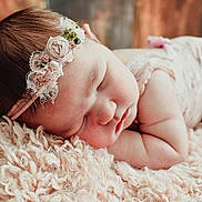 Monnrow joined the competition — help win amazing prizes! baby, baby_sleeping, birth, child, dress, fashion_accessory, fur, hair_accessory, headband, headgear, headpiece, photograph, photography, pink, portrait_photography, skin, sleep, toddler