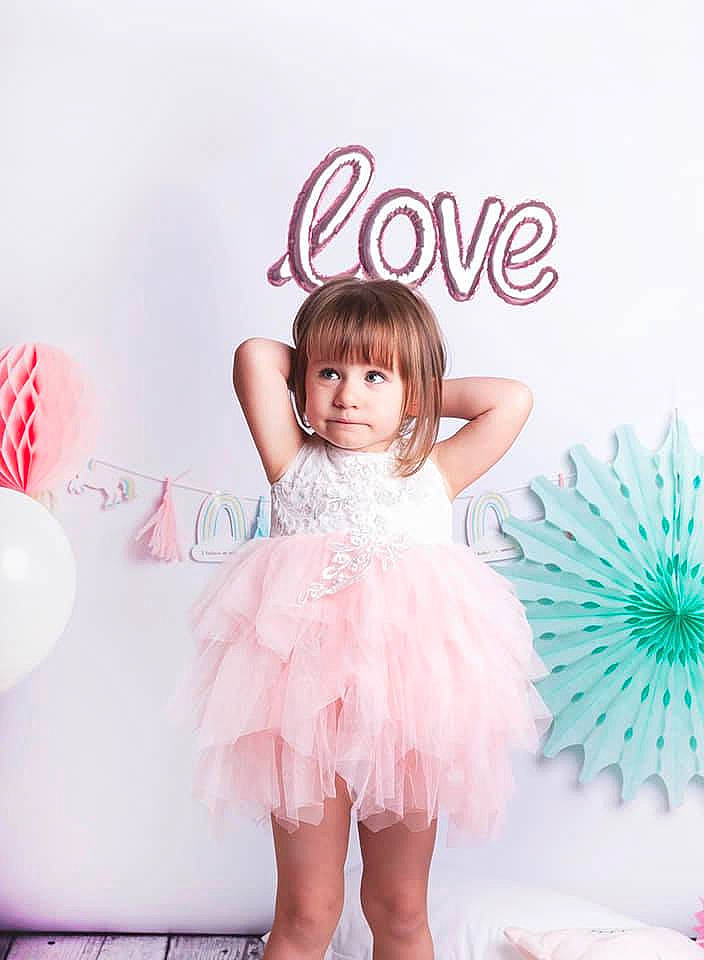 Mya a rejoint le concours — aidez-le/la à gagner de superbes lots ! ballet_tutu, child, child_model, clothing, costume, dress, happy, person, pink, smile, toddler