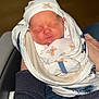Archer joined the competition — help win amazing prizes! newborn, baby, sleeping, blanket, teddy_bear_pattern, wrapped, cozy, infant, person, hands, soft, cute, peaceful, indoor, portrait, child, resting, warm, family, love