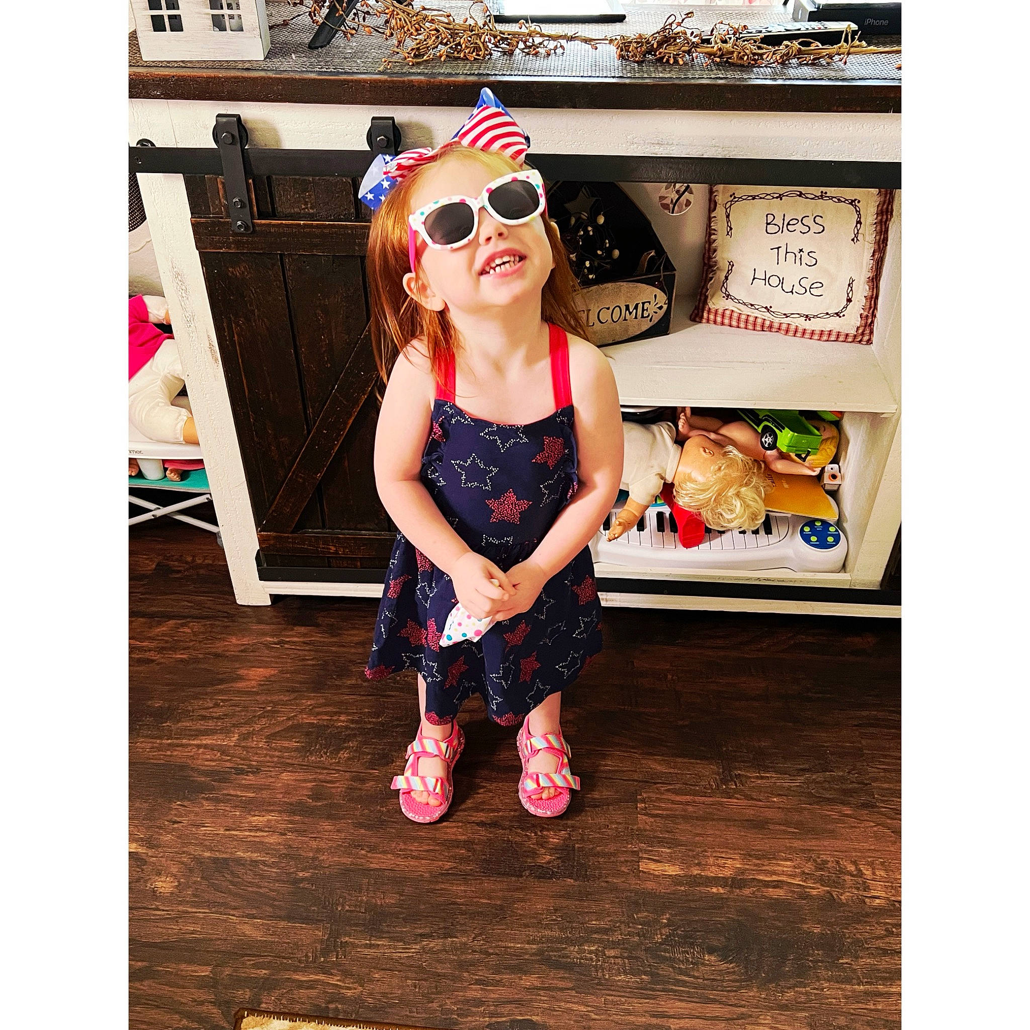 Adalynn is registered to the contest to win money with this photo: baby_toddler_clothing, beauty, cool, eyewear, fashion_design, glasses, goggles, happy, hat, magenta, pattern, person, pink, rectangle, sleeve, sunglasses, t_shirt, toddler, vision_care, waist