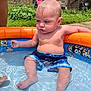 Jeesterd is registered to the contest to win money with this photo: baby, backyard, barefoot, cartoon, child, grass, infant, inflatable_pool, outdoor, person, plastic, relaxing, skin, summer, sunlight, swim_trunks, swimming_pool, water, water_surface, wet