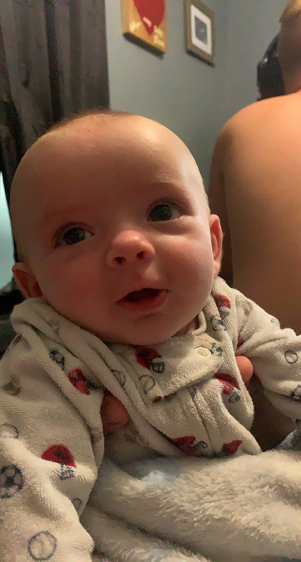 Damon joined the competition — help win amazing prizes! baby, baby_toddler_clothing, cheek, child, chin, comfort, ear, eye, eyebrow, forehead, hairstyle, happy, iris, lip, mouth, nose, person, skin, sleeve, smile