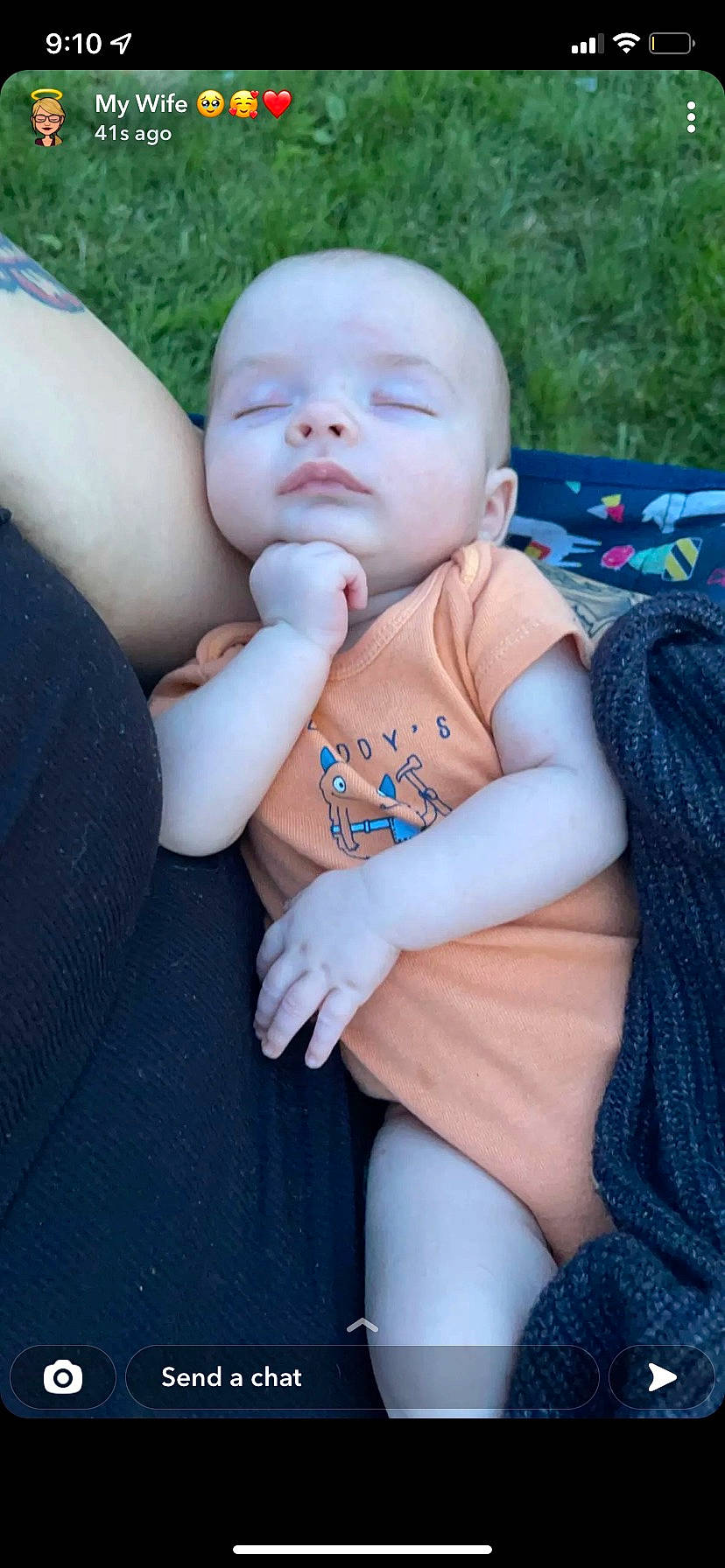 Damon is registered to the contest to win money with this photo: baby, baby_products, baby_toddler_clothing, blue, child, comfort, electric_blue, eye, finger, gesture, grass, happy, iris, lap, person, plant, sitting, skin, thumb, toddler