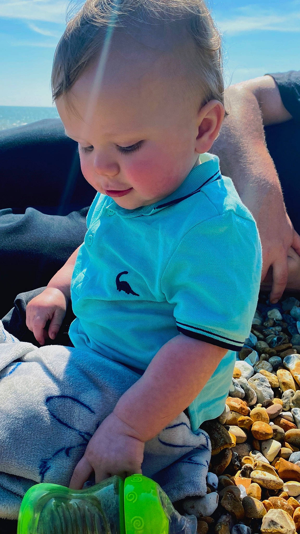 Harvey joined the competition — help win amazing prizes! azure, baby_toddler_clothing, beauty, child, cool, electric_blue, finger, fun, grass, green, hairstyle, happy, head, leisure, people_in_nature, person, photograph, skin, smile, t_shirt