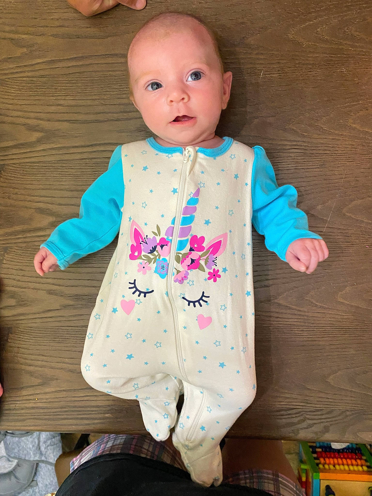 Brynn joined the competition — help win amazing prizes! baby, baby_products, baby_toddler_clothing, cheek, child, costume, eye, face, fun, gesture, happy, linens, pattern, person, pink, play, sleeve, t_shirt, textile, toddler
