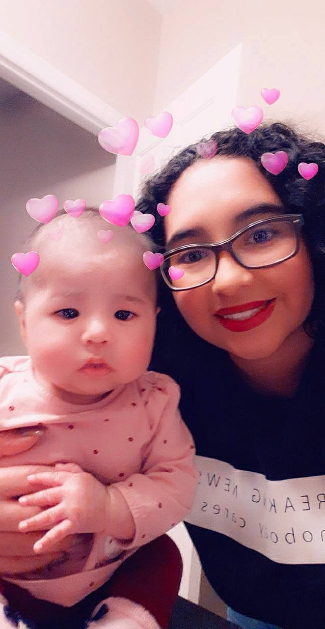Elizabeth Gonzalez Lopez is registered to the contest to win money with this photo: baby, baby_toddler_clothing, beauty, cheek, child, eyebrow, eyelash, face, forehead, happy, head, iris, joy, lip, magenta, mouth, party_supply, person, pink, selfie